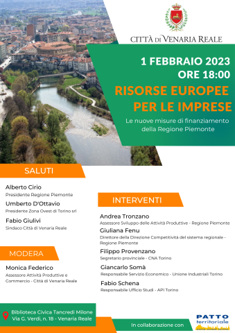 Risorse europee per le imprese - Le nuove misure di finanziamento della Regione Piemonte