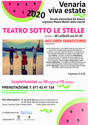 VVE 2020 - "Teatro sotto le stelle" - Concerto live "Accordi Disaccordi"